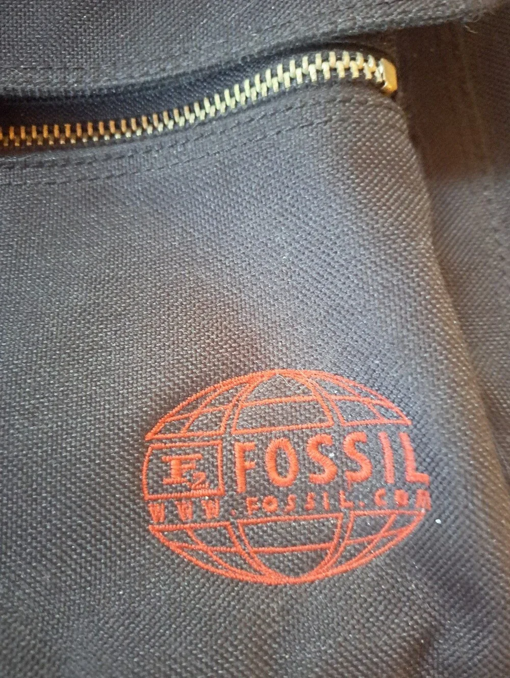 Fossil Messenger Crossbody Laptop Bag Black Multi-Pocket Utility Organizer